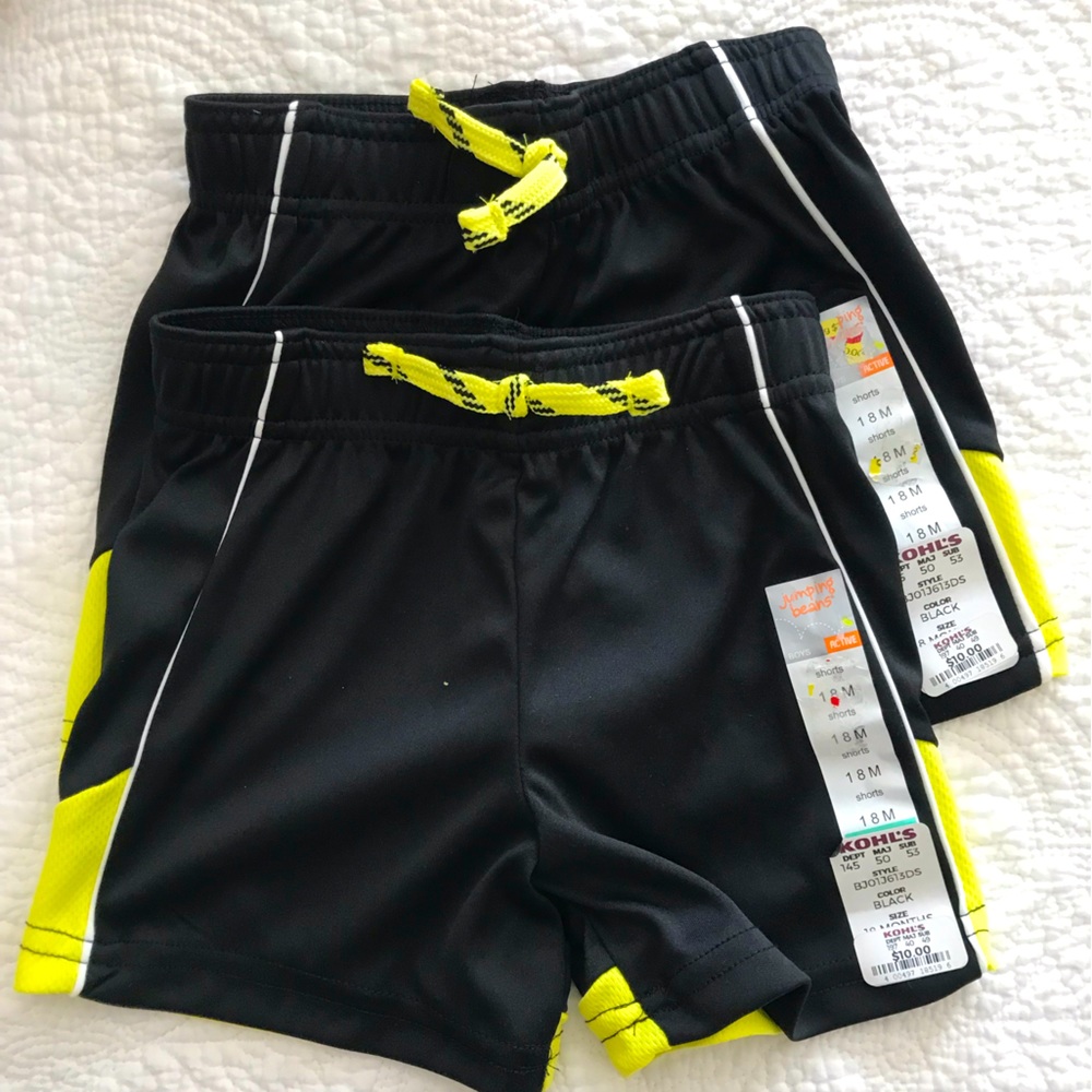 2 pairs 18 month boys athletic shorts. Brand new.